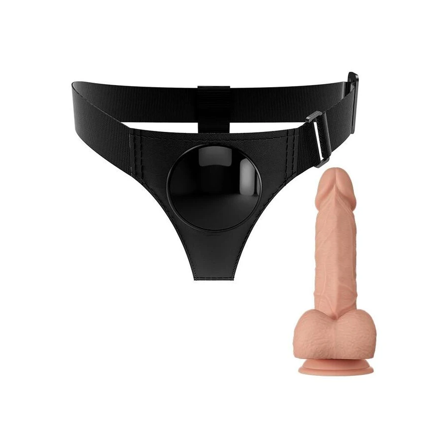 PRETTY LOVE - HARNESS-HOSE UNIVERSAL-HARNESS MIT DILDO JERRY 21.8 CM NATUR